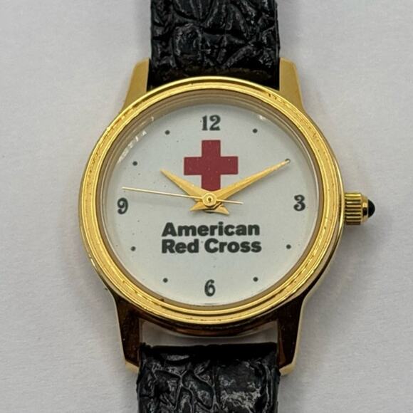 Vintage Black Red Cross Watch - Picture 3 of 7